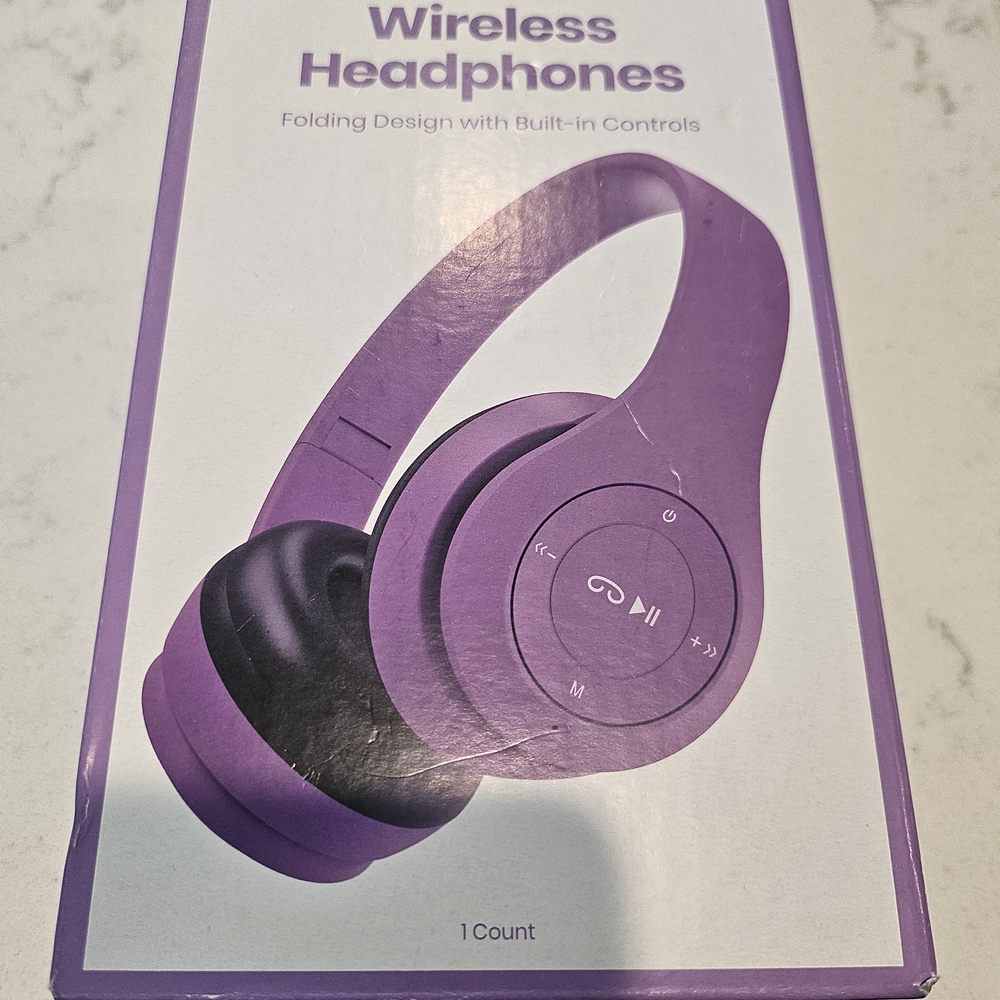 Purple Wireless Headphones